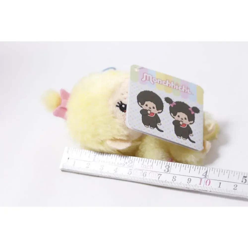 Sekiguchi Monchhichi Yellow Plush Keychain Japan Collectible ~ 260710-WH 1384